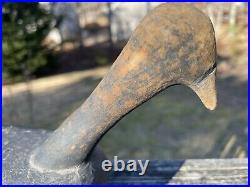 Antique Rare Root Head Coot Working Weighted Solid Body Duck Decoy Handmade