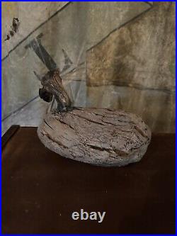 Antique Root Head Wood Duck Decoy Folk Art Primitive Hunting Lankehouse Decor