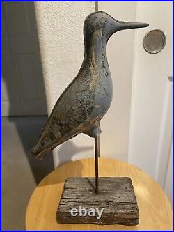 Antique Tinnie Shorebird Tin Metal Decoy