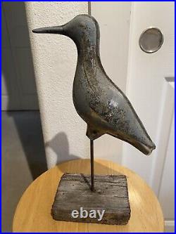 Antique Tinnie Shorebird Tin Metal Decoy