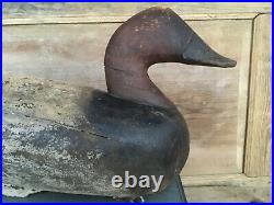 Antique Vintage Old Wooden Working N. C. / VA. Canvasback Duck Decoy