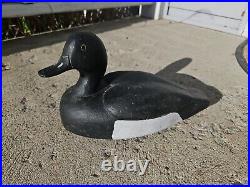 Antique Vintage Painted Solid Wooden Duck Hunting Decoy