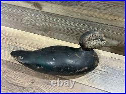 Antique Vintage Wood Duck Decoy HAYS Black Duck Drake