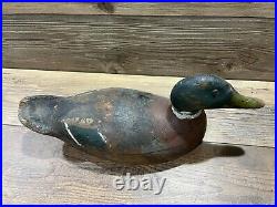 Antique Vintage Wood Duck Decoy MASON Mallard Drake Premier