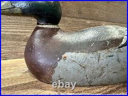 Antique Vintage Wood Duck Decoy MASON Mallard Drake - Premier with Stamp