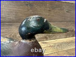 Antique Vintage Wood Duck Decoy MASON Mallard Drake - Premier with Stamp