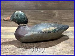 Antique Vintage Wood Duck Decoy MASON Mallard Drake Standard