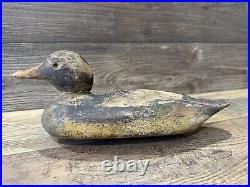 Antique Vintage Wood Duck Decoy MASON Mallard Hen - Tac Eye