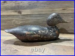 Antique Vintage Wood Duck Decoy MASON Mallard Hen Tac Eye