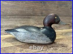 Antique Vintage Wood Duck Decoy MASON Redhead Drake Challenge
