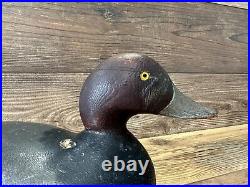 Antique Vintage Wood Duck Decoy MASON Redhead Drake Challenge