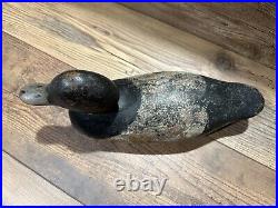 Antique Vintage Wood Duck Decoy MASON Scaup Blue Bill Drake Painted Eye
