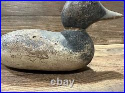 Antique Vintage Wood Duck Decoy MASON Scaup Blue Bill Drake - Standard