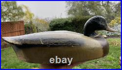 Antique Vintage Wood Duck Decoy Old Wooden Mallard Duck Collectible Folk Art
