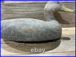 Antique Vintage Wood Duck Decoy SAYBROOK Connecticut Wildfowler Black Duck