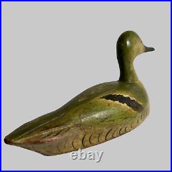 Antique Wood Decoy Floating Duck 4 X 14 L