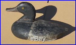 Antique Wood Duck Decoy Ben Dye Black Head Susquehanna Flats