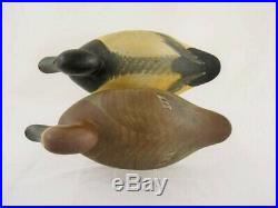 Antique Wood Duck Decoy Madision Mitchell Bluebill Pair Maryland Estate Goose