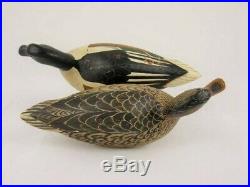 Antique Wood Duck Decoys Grayson Chesser Shoveler Pair Virginia Goose Shorebird