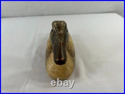 Antique Wooden Duck Decoy Marked JJS 1952 #1504 Length 11 Hand Painted