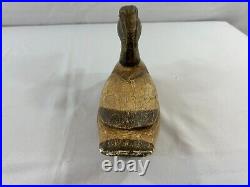 Antique Wooden Duck Decoy Marked JJS 1952 #1504 Length 11 Hand Painted