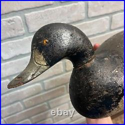 Antique Wooden Mason Challenger Bluebill Bird Duck Decoy Hunting Decor
