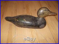 Antique Wooden Mason Standard Grade Tackeye Duck Decoy