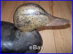 Antique Wooden Mason Standard Grade Tackeye Duck Decoy