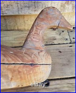 Antique Working Decoy Goose Brant Large size weathered Great Surface