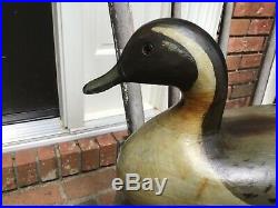 Antique vintage old wooden working Charles Perdew Illinois pintail duck decoy