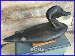 Antique vintage old wooden working Early Folky Pintail Drake duck decoy