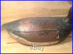 Antique vintage old wooden working NC/Long Island Sam Smith brant decoy