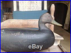 Antique vintage old wooden working NJ Brant/Black duck decoy