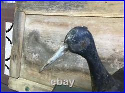 Antique vintage old wooden working Va. /NC high head Coot duck decoy