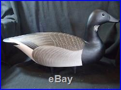 Atlantic Brant decoy dated 1987 carved by Charlie Joiner Chestertown, Maryland