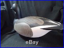 Atlantic Brant decoy dated 1987 carved by Charlie Joiner Chestertown, Maryland