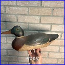 BEAUTIFUL Early Mason Mallard Drake All Original Paint Duck Decoy Wooden