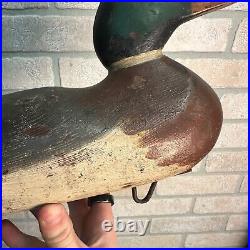 BEAUTIFUL Early Mason Mallard Drake All Original Paint Duck Decoy Wooden