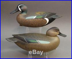 Bw Teal Duck Decoy Matched Pair Delaware River Rick Brown Brick Township Nj