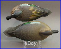 Bw Teal Duck Decoy Matched Pair Delaware River Rick Brown Brick Township Nj