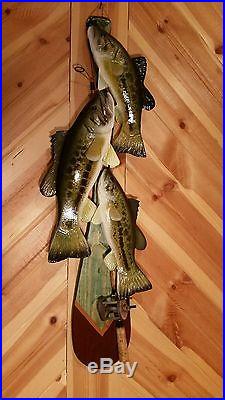 Bass stringer, duck decoy, trophy bass carving by Casey Edwards