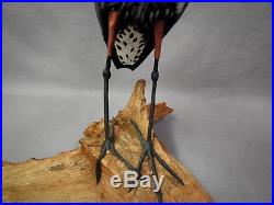 Beautiful Blue Heron Decoy Carving by Cork McGee, Chincoteague VA Signed 1991