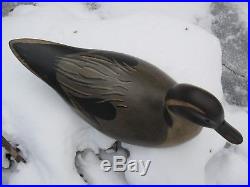 Beautiful Darkfeather Freedman Northern Pintail Drake Duck Decoy / Wooden Carved