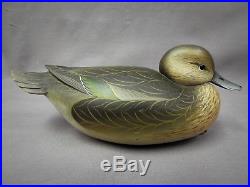 Beautiful George Strunk signed Green Wing Teal Duck Decoy Pair 1/2 size NJ