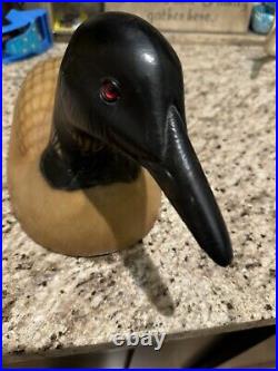 Beautiful Tanner eyes Duck Decoy Signed and In Great Condition