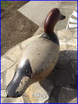 Bidding on 3 Vintage Evans Canvasback Duck Decoys. Used Condition
