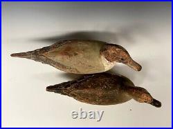 Bill Neal Pintail Pair Duck Hunting Decoys Decoy Wood Carved 1939 RARE