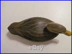 Black Duck Full Size Wood Decoy by Bill Schauber of Chestertown, Md Signed 2015