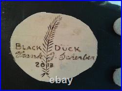 Black Duck Sleeper Decorative Wood Decoy by Frank Scherber