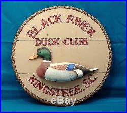 Black River Duck Club Decoy Sign by Lou Reineri